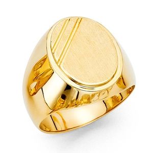 14K Yellow Gold  Men's Ring